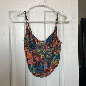 Urban Outfitters Karissa Bustier Top Multi Color Corset